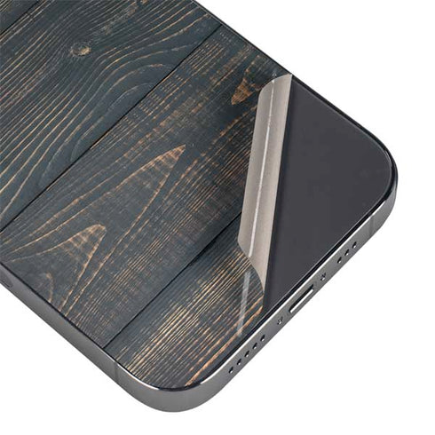 Black Painted Wood iPhone 13 Pro Max Skin